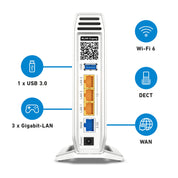 FRITZ!Box 4060 – Wi-Fi 6 Mesh Router mit 4.800 MBit/s, DECT & USB 3.0